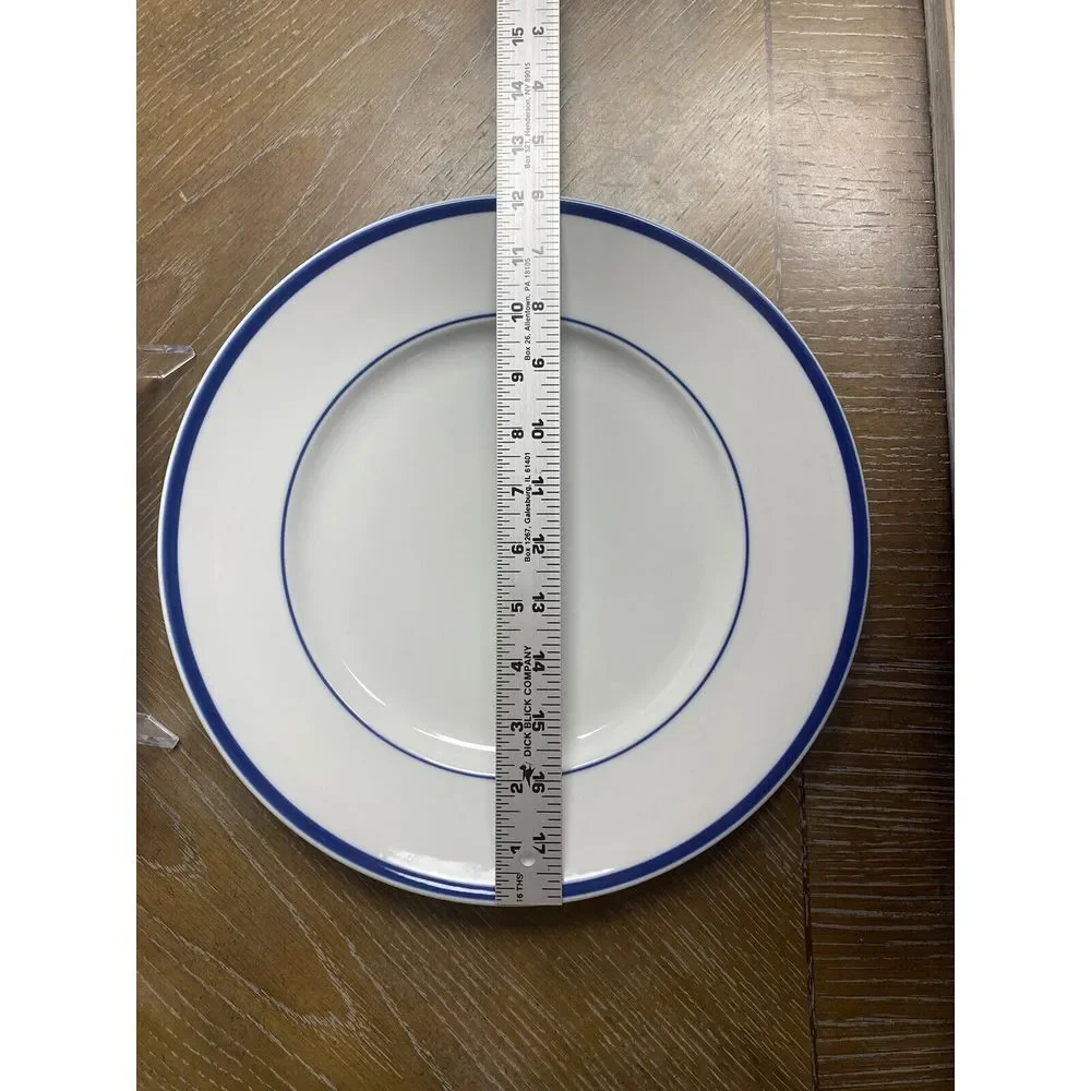 Williams Sonoma Brasserie Blue Band Dinner Chop Serving Plate * SET OF 2 * Japan